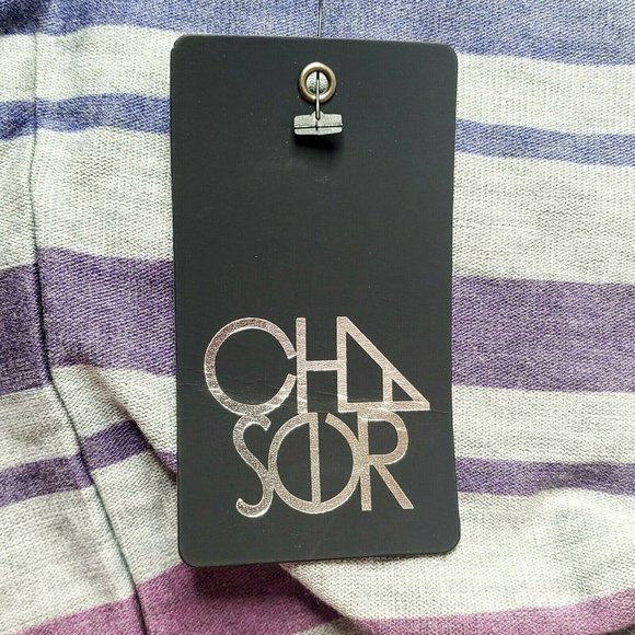 Chaser Rainbow Stripe Tee Top Small or Medium* Cozy Pullover Dropped Sleeves - Picture 5 of 8